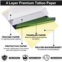 GZCZCC 50 PCS Papier de Transfert Tatouage 2 Simili Cuir Silicone Papier de Transfert Thermique Imprimable Papier de Transfert