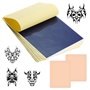 GZCZCC 50 PCS Papier de Transfert Tatouage 2 Simili Cuir Silicone Papier de Transfert Thermique Imprimable Papier de Transfert