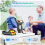 LINKMICRO LM013 Microscope portable pour enfants avec écran LCD de 7,1 cm, kit de microscope de poche pour enfants de 8 à 12 ans