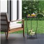 Mutool Support en métal à 2 niveaux pour pot de fleurs, haut support pour plantes d'intérieur Outdor, support pour pot de fleurs