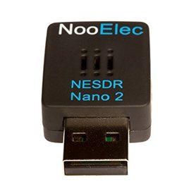 Nooelec NESDR Nano 2 - Ensemble Minuscule USB RTL-SDR Noir (RTL2832U + R820T2) avec antenne MCX. Radio définie par Logiciel