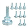 OTTYMO 10 PCS Vis Moletée M6 x 20 mm Boulons Moletés à Tête Haute en Acier Au Carbone - Tête Ronde