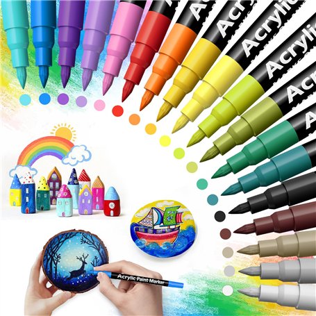Shadcoler Feutre Acrylique pour Pierres Imperméables