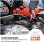 Cuivre Rondelles Metal, Joints Bague D'étanchéité, Rondelles Plates, Joint Torique avec Boîte pour L'étanchéité - 200 Pcs/M5 M6 