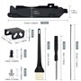 Lot de 22 supports de ventilateur PCI 8 cm 9 cm Support de radiateur d'ordinateur Outil de support avec brosse et tournevis pour