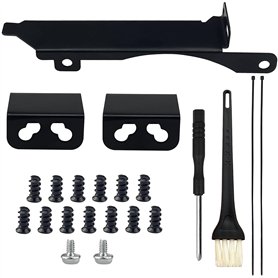 Lot de 22 supports de ventilateur pour radiateur d'ordinateur avec brosse et tournevis pour carte graphique 9 cm 12 cm