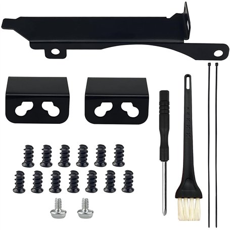 Lot de 22 supports de ventilateur pour radiateur d'ordinateur avec brosse et tournevis pour carte graphique 9 cm 12 cm
