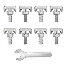 Câble de batterie 8pcs T-Bolt 304 en acier inoxydable M6 Connecteur de borne de batterie de voiture Tendeur