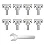 Câble de batterie 8pcs T-Bolt 304 en acier inoxydable M6 Connecteur de borne de batterie de voiture Tendeur