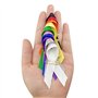 Lot de 100 broches en ruban de satin, épingles de sensibilisation au cancer du sein (10 couleurs)