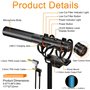 COMICA VM20 Caméra Shotgun Microphone, Vidéo Micro Super-Cardioïde avec écran OLED, Batterie au Lithium Rechargeable — 3.5mm Uni