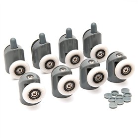 Rouleau de porte de douche Accessoires de salle de douche Roue suspendue pour partie supérieure de porte coulissante et accessoi