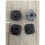 Lot de 3 boutons pression carrés en métal pour coudre Snaps Couture DIY 27 mm Noir mat