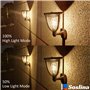 Soslina Applique Murale Exterieur Solaire,Lampe Solaire Exterieur Jardin IP65 Étanche,Lumiere Solaire Exterieur pour Poteau avec