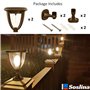 Soslina Applique Murale Exterieur Solaire,Lampe Solaire Exterieur Jardin IP65 Étanche,Lumiere Solaire Exterieur pour Poteau avec