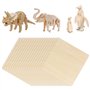 LOLYSIC Lot de 12 Contreplaqué 300x300x3mm feuilles de tilleul