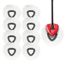 Lot de 8 têtes de rechange pour balai à franges Vileda - Pour balai à franges O-Zeder - Recharges pour EasyWring Clean 2 en 1 -