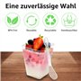 MIVIDE 100 Pcs Tasses à Dessert avec 100 Couvercles et 100 Cuillères, 150 ml/5 oz Gobelets à Dessert Carrés en Plastique pour Fê