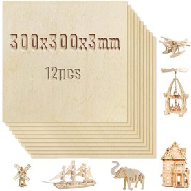MIVIDE 12pcs Contreplaqué 3mm