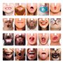 FunX Boîte photo avec 40 visages amusants – Accessoires photo – Accessoires – Ustensiles pour fête, anniversaire, JGA, mariage e