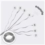 Fil de suspension de 30 m, kit de fil de suspension pour tableaux, kit de fil caténaire, fil en D pour photo, fil en acier inoxy
