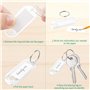 Yangfei 100pcs Clef Porte Étiquettes, Étiquettes Clé à Bagages en Plastique Étiquette Porte Nom avec Fenêtre Porte Étiquettes av
