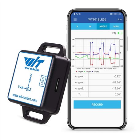 Accéléromètre Bluetooth 5.0 + inclinomètre] WT901BLECL MPU9250 Gyroscope 9 axes haute précision + Angle (XY 0