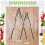 Oliver's Kitchen ® Pince de Cuisine Alimentaire x2 en Silicone et Inox avec Clip de Verrouillage pour un Rangement Facile - Idéa
