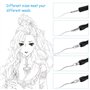Huayue 2 Ensembles De Calligraphie à l'Encre Noire, Stylos De Calligraphie Kit De Peinture Manga 4 Porte-Stylo Plume+10 Plume+2 