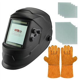 Casque de soudeur auto-obscurcissant à énergie solaire avec 4 capteurs de filtre d'ombrage indépendants