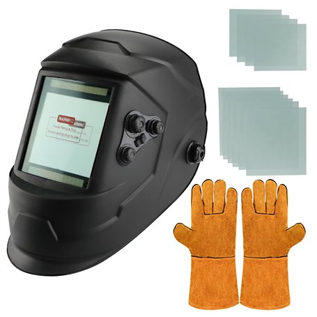 Casque de soudeur auto-obscurcissant à énergie solaire avec 4 capteurs de filtre d'ombrage indépendants