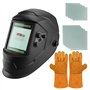 Casque de soudeur auto-obscurcissant à énergie solaire avec 4 capteurs de filtre d'ombrage indépendants