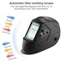 Casque de soudeur auto-obscurcissant à énergie solaire avec 4 capteurs de filtre d'ombrage indépendants, grand écran de visualis