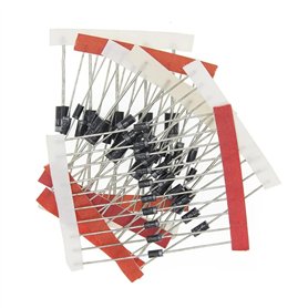 KSOPUERT DIP Schottky Lot de 100 diodes 8 valeurs 1N4148/1N5399/1N5408/1N4007/1N5822/1N5819/FR107/FR207