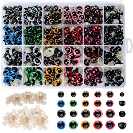 Realjoy 600 Pcs Yeux de Securite Amigurumi en Plastique