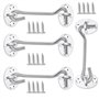Lot de 4 loquets et verrous de portes 、crochet fermeture porte 、avec 16 vis de montage