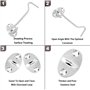 Lot de 4 loquets et verrous de portes 、crochet fermeture porte 、avec 16 vis de montage