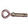 YoiYee Lot de 2 boulons d'ancrage à œillet M12 x 90 mm avec écrou hexagonal, en acier zingué jaune avec anneau pour fixation rob