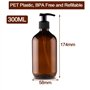 Alledomain 2 PCS 300 ML / 10 oz Bouteilles de Pompe de Lotion en Plastique Rechargeables vides, shampooing crème lavante pour Le