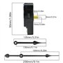 15MM JustYit Remplacement de Mouvement d'Horloge à Quartz Mecanisme Horloge Aiguilles, Mécanisme Horloge Murale pour l'Horloge d