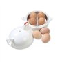 Fiacvrs Pocheuse à œufs pour micro-ondes en forme de poulet 4 œufs