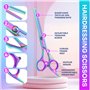 Lot de 14 paires de ciseaux de coiffeur professionnels de 6,7 pouces - Ciseaux de coiffure tranchants - Haute qualité - Acier in