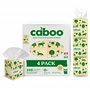 Caboo Lot de 4 boîtes de mouchoirs pour le visage sans arbres