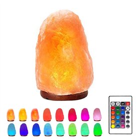 Lampe de sel de roche de l'Himalaya - Original Crystal Natural USB Himalayan Lamp Purificateur d'air avec 16 couleurs changeante