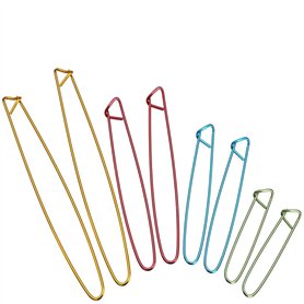 Lot de 8 arrête Mailles en Aluminium Aiguilles à Tricoter Crochet Outils Fondamentaux 4 Tailles Couleur Aléatoire