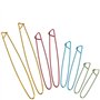 Lot de 8 arrête Mailles en Aluminium Aiguilles à Tricoter Crochet Outils Fondamentaux 4 Tailles Couleur Aléatoire