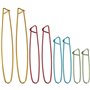 Lot de 8 arrête Mailles en Aluminium Aiguilles à Tricoter Crochet Outils Fondamentaux 4 Tailles Couleur Aléatoire