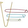 Lot de 8 arrête Mailles en Aluminium Aiguilles à Tricoter Crochet Outils Fondamentaux 4 Tailles Couleur Aléatoire