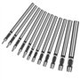LAITER 12 Pcs Poinçon Creux en Cuir Kit d'Outil de Poinçonnage pour Maroquinerie Emporte-Pièce en Acier à Carbon pour Ceinture B