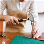 LAITER 12 Pcs Poinçon Creux en Cuir Kit d'Outil de Poinçonnage pour Maroquinerie Emporte-Pièce en Acier à Carbon pour Ceinture B
